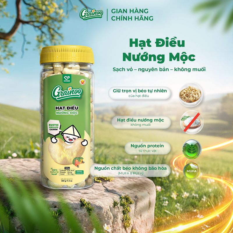 Hạt điều nướng mộc 260g